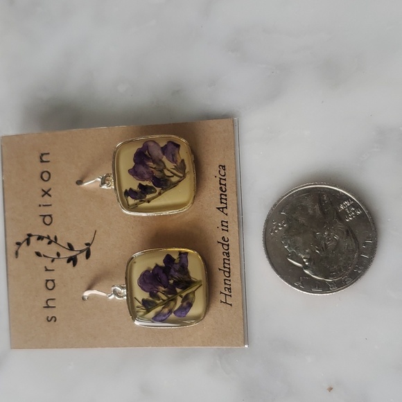 Shar Dixon Pressed Gladiolus Earrings - Picture 3 of 4